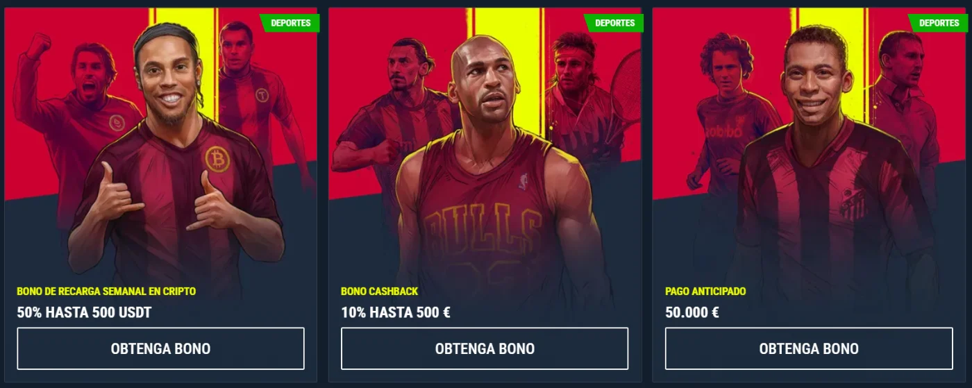 Rabona Casino bonos deportivos con cashback, recarga en crypto y ofertas especiales